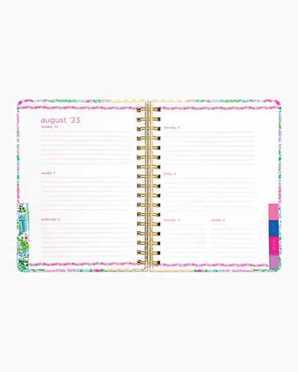 Office Supplies & Stationery^Lilly Pulitzer 2023-2024 17 Month Large Agenda Amalfi Blue Leaf It Wild