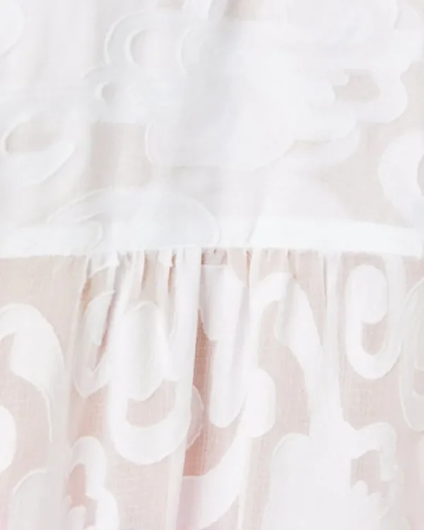 Swim^Lilly Pulitzer Natalie Shirtdress Cover-Up Resort White Poly Crepe Swirl Clip