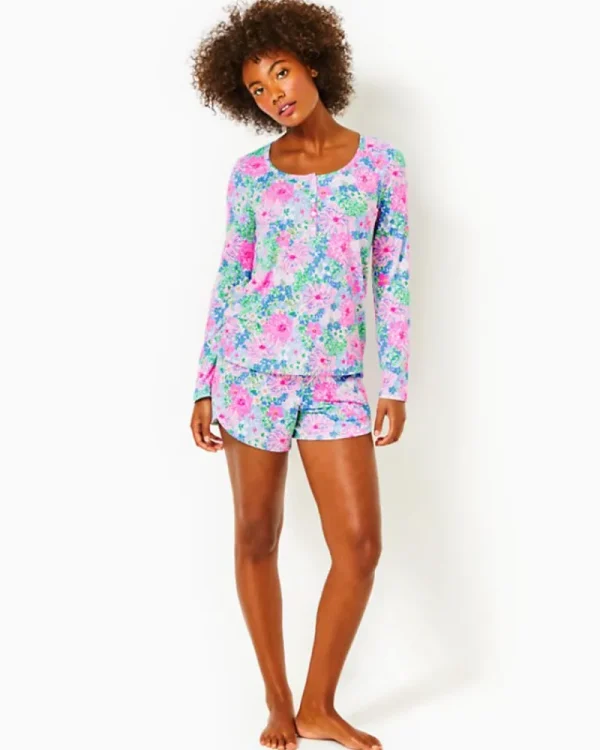 Pajamas^Lilly Pulitzer Pajama Henley Top Multi Lil Soiree All Day