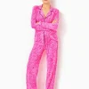 Pajamas^Lilly Pulitzer 30.5" Pajama Knit Pant Cerise Pink Pinkie Promises
