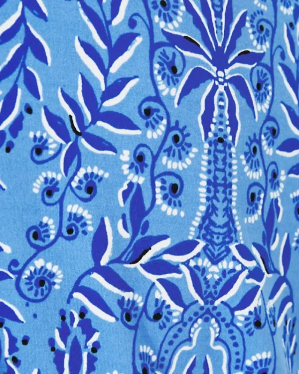 Pajamas^Lilly Pulitzer Pajama Knit Short Sleeve Henley Top Abaco Blue Have It Both Rays