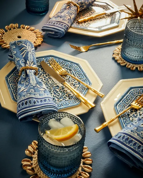 Tabletop^Lilly Pulitzer Printed Square Dinner Napkin Abaco Blue Have It Both Rays Engineered Napkin