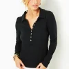 Tops^Lilly Pulitzer Reema Polo Top Onyx