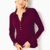 Tops^Lilly Pulitzer Reema Polo Top Amarena Cherry
