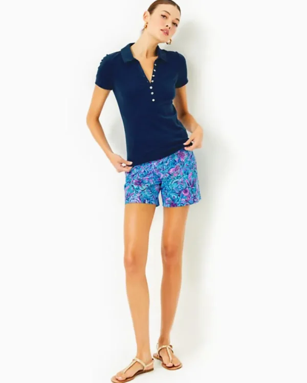 Tops^Lilly Pulitzer Reema Short Sleeved Top Aegean Navy