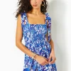 Rompers & Jumpsuits^Lilly Pulitzer Rivera Romper Blue Tang Flocking Fabulous