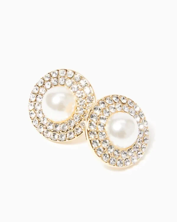 Jewelry^Lilly Pulitzer Sea Searching Pearl Earrings Gold Metallic