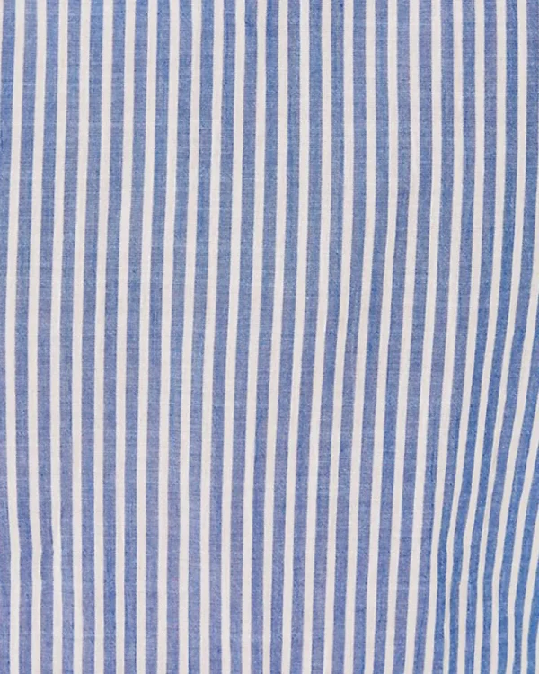 Tops^Lilly Pulitzer Sea View Button Down Top Coastal Blue Ltwt Oxford Stripe