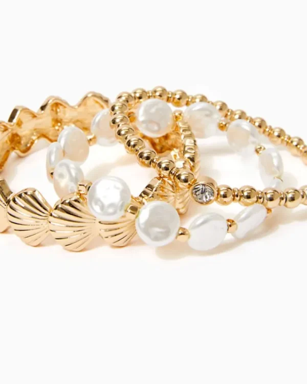 Jewelry^Lilly Pulitzer Seaside Soleil Bracelet Set Gold Metallic