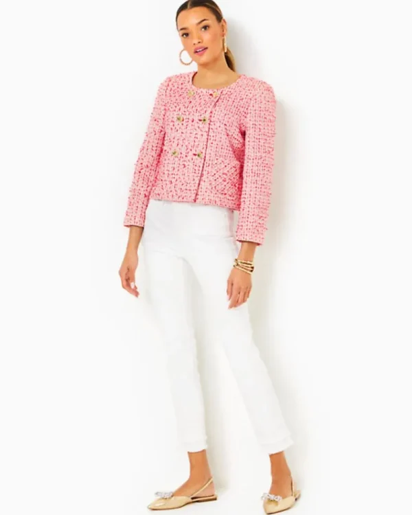 Tops^Lilly Pulitzer Seyla Tweed Jacket Amaryllis Red Fantasy Tweed