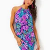Dresses^Lilly Pulitzer Sonique Halter Dress Aegean Navy Calypso Coast