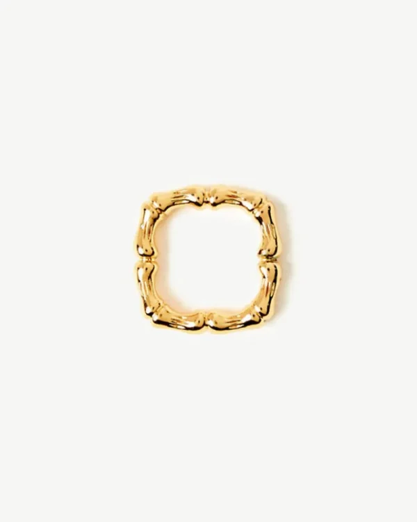 Tabletop^Lilly Pulitzer Square Bamboo Napkin Rings Gold Metal