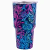 Tabletop^Lilly Pulitzer Stainless Steel Insulated Large Tumbler Aegean Navy Calypso Coast