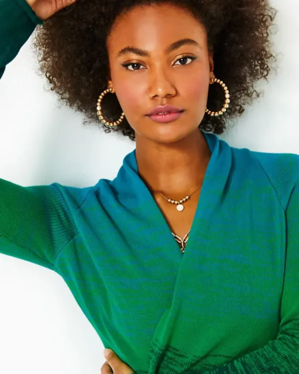 Sweaters & Cardigans^Lilly Pulitzer Tatum Ombre Cardigan Evergreen Marled Ombre