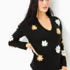 Sweaters & Cardigans^Lilly Pulitzer Tensley Sweater Black Blooming Embroidery