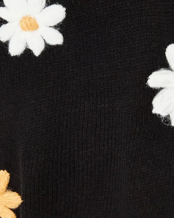 Sweaters & Cardigans^Lilly Pulitzer Tensley Sweater Black Blooming Embroidery