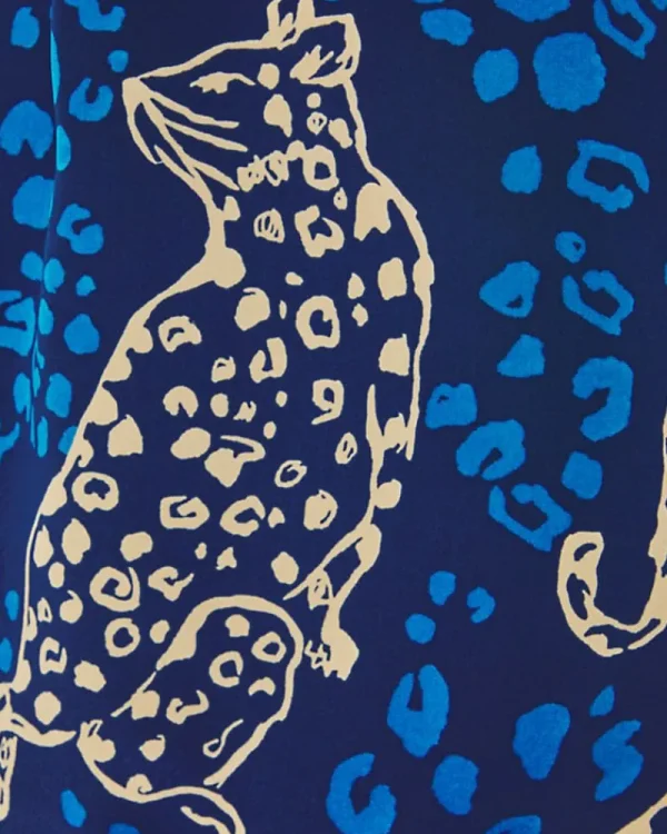 Dresses^Lilly Pulitzer Tyra Silk Dress Low Tide Navy Oversized Easy To Spot