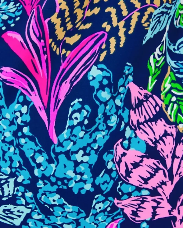 Dresses^Lilly Pulitzer Upf 50+ Chillylilly Braedyn Dress Aegean Navy Calypso Coast