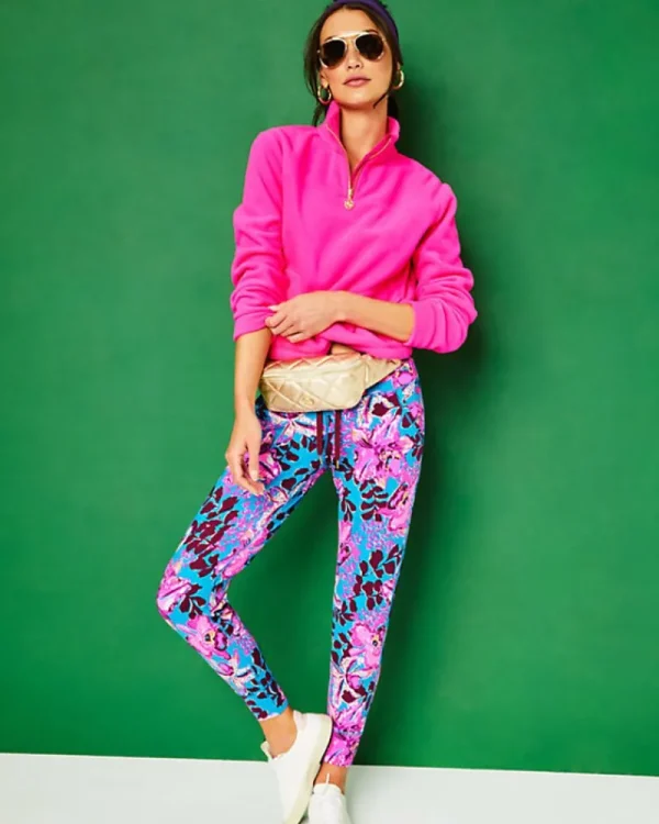 Loungewear^Lilly Pulitzer Upf 50+ Luxletic 28" Island Mid-Rise Jogger Blue Rhapsody Orchid You Not