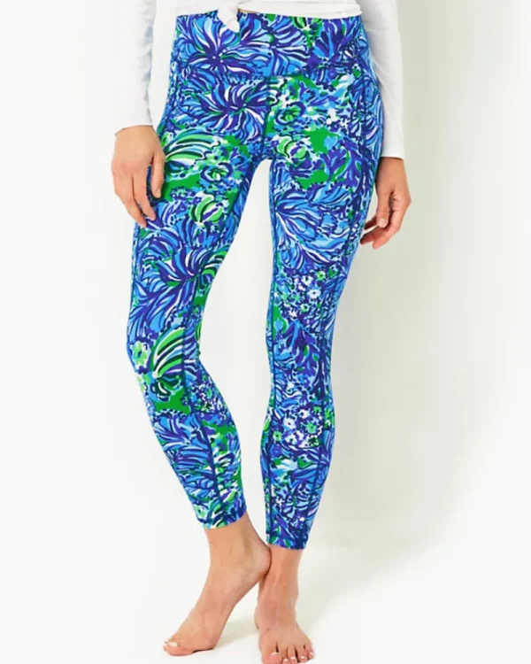 Loungewear^Lilly Pulitzer Upf 50+ Luxletic 26" Weekender High Rise Legging Abaco Blue In Turtle Awe