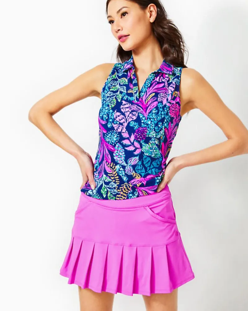 upf__luxletic_alister_pol_0.webp Activewear^Lilly Pulitzer Upf 50+ Luxletic Alister Polo Top Aegean Navy Calypso Coast