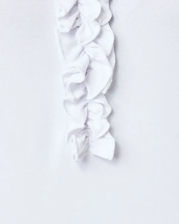 Activewear^Lilly Pulitzer Upf 50+ Luxletic Frida Ruffle Polo Top Resort White