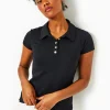 Activewear^Lilly Pulitzer Upf 50+ Luxletic Frida Scallop Polo Top Onyx