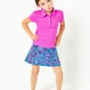 Girls Tops & Bottoms^Lilly Pulitzer Upf 50+ Luxletic Girls Mini Maryana Skort Breakwater Blue Shells N Bells