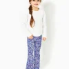 Girls Tops & Bottoms^Lilly Pulitzer Upf 50+ Luxletic Girls Mini Carpe Vita Flare Legging Resort White Twisted Up