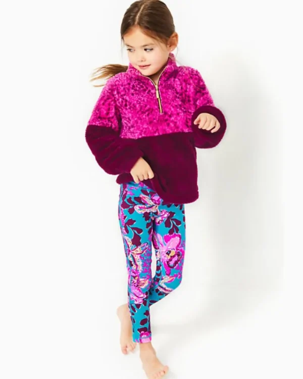 Girls Tops & Bottoms^Lilly Pulitzer Upf 50+ Luxletic Girls Mini Weekender Legging Blue Rhapsody Orchid You Not