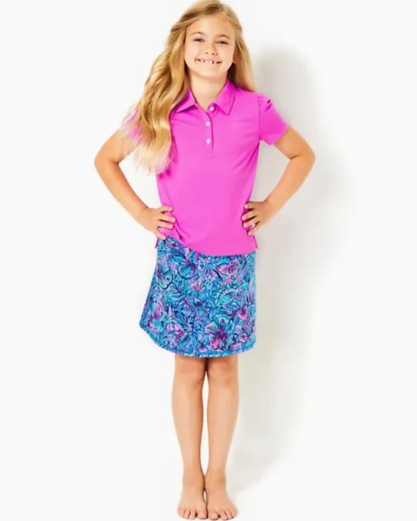 Girls Tops & Bottoms^Lilly Pulitzer Upf 50+ Luxletic Girls Mini Maryana Skort Breakwater Blue Shells N Bells