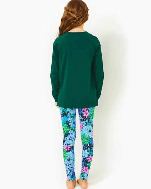 Girls Tops & Bottoms^Lilly Pulitzer Upf 50+ Luxletic Girls Mini Weekender Legging Multi Soiree All Day