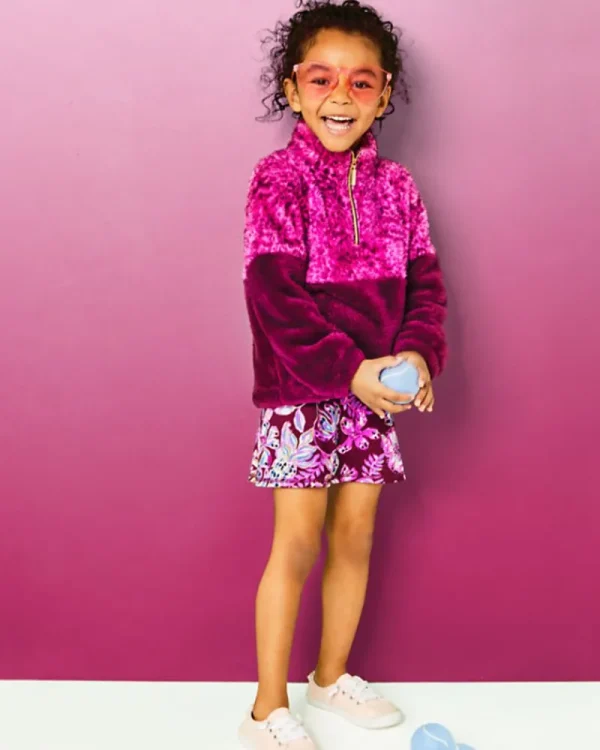 Girls Tops & Bottoms^Lilly Pulitzer Upf 50+ Luxletic Girls Mini Aila Skort Amarena Cherry Tropical With A Twist