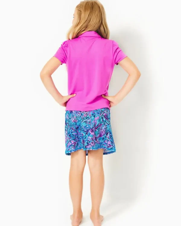 Girls Tops & Bottoms^Lilly Pulitzer Upf 50+ Luxletic Girls Mini Maryana Skort Breakwater Blue Shells N Bells