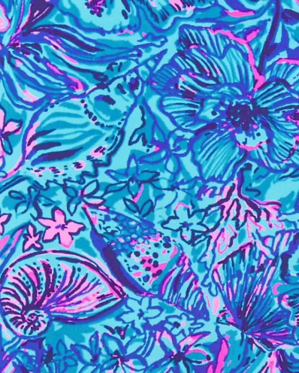Activewear^Lilly Pulitzer Upf 50+ Luxletic Monica Side Snap Skort Breakwater Blue Shells N Bells Golf