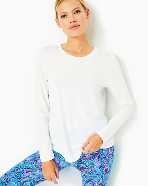 Activewear^Lilly Pulitzer Upf 50+ Luxletic Westley Long Sleeve Tee Resort White