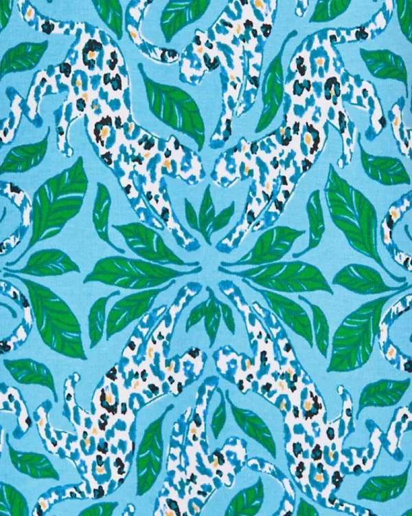 Loungewear^Lilly Pulitzer Upf 50+ Melena Popover Bon Bon Blue Leapin Leopards