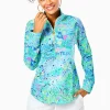 Activewear^Lilly Pulitzer Upf 50+ Skipper Popover Bayside Blue Lilly Loves Texas