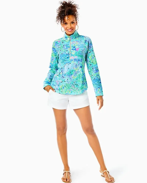 Activewear^Lilly Pulitzer Upf 50+ Skipper Popover Bayside Blue Lilly Loves Texas