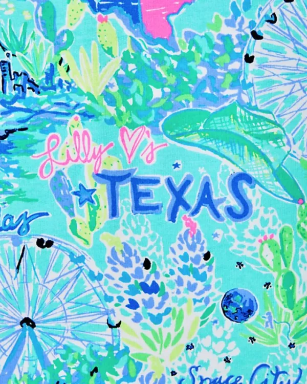 Activewear^Lilly Pulitzer Upf 50+ Skipper Popover Bayside Blue Lilly Loves Texas