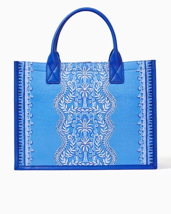 Bags^Lilly Pulitzer Winstead Tote Abaco Blue Have It Both Rays Engineered Tote