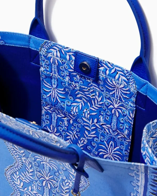Bags^Lilly Pulitzer Winstead Tote Abaco Blue Have It Both Rays Engineered Tote